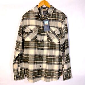 Pendleton greenPlaid Burnside double Brushed Flannel Shirt Sz Medium